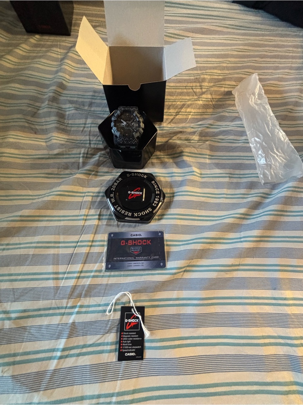 Casio G-Shock Black & Gray Tribal Print Digital-Analog Watch